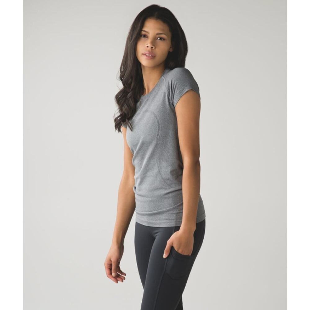 Lululemon Swiftly Tech Ss Heathered Slate 10 - image 2